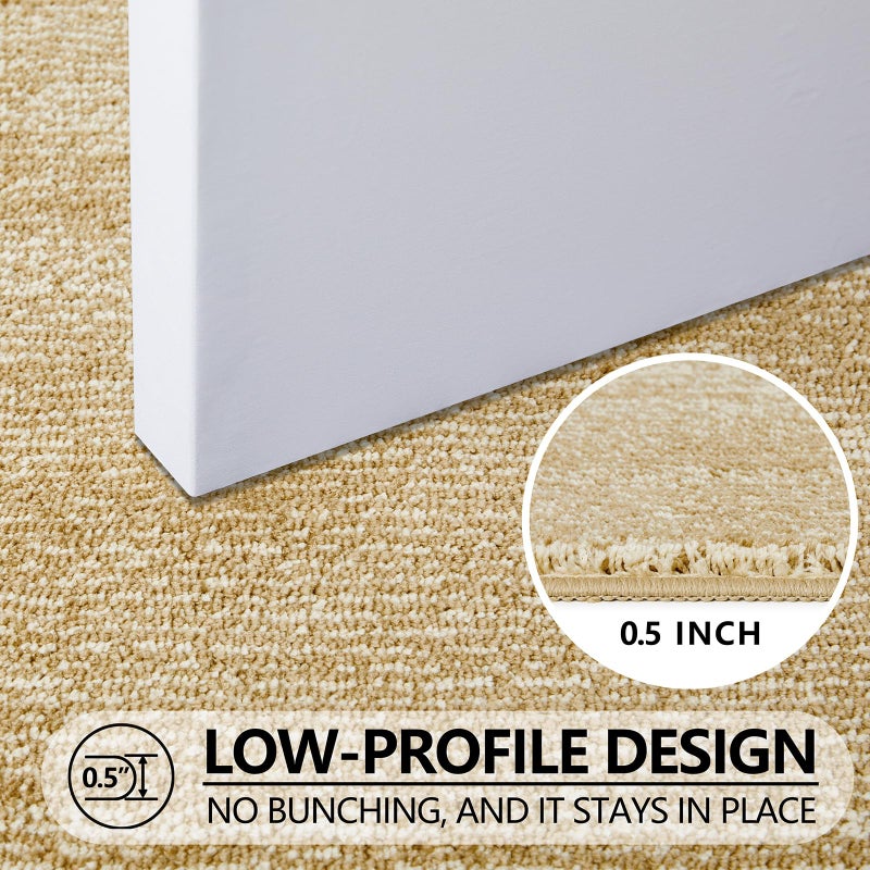 REFETONE Indoor Doormat, Front Door Mat 20"x32" Absorbent Rubber Backing Non Slip Back Door Mats, Washable Low-Profile Inside Floor Mat Door Rugs for Entryway, Resist Dirt Mud Mat for Dogs, Brown - Image 2